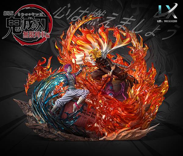 【海外代購】【72CM】LX 工作室 炎柱VS上弦三 無限列車篇,炎柱,煉獄杏壽郎,上弦三,猗窩座,GK,雕像,模型,玩具,公仔,模獸,魔獸,盒玩,新竹必逛,火影忍者,naruto,海賊王,遊戲王,鬼滅之刃,精靈寶可夢,七龍珠,死神