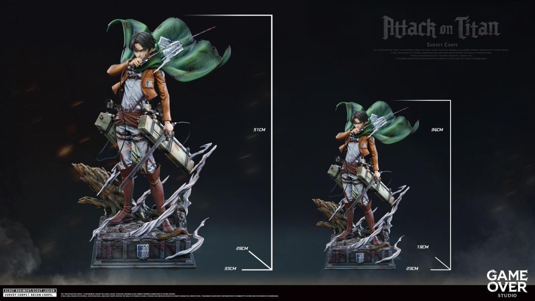 【預定】【51CM】Game Over工作室 里維兵長(雙比例) 