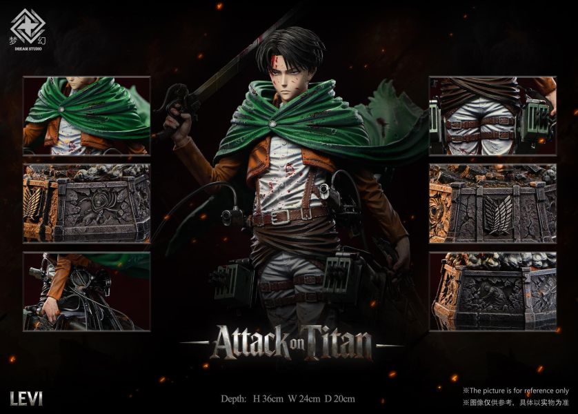 【預定】【36CM】夢幻工作室 里維兵長(雙頭雕) 