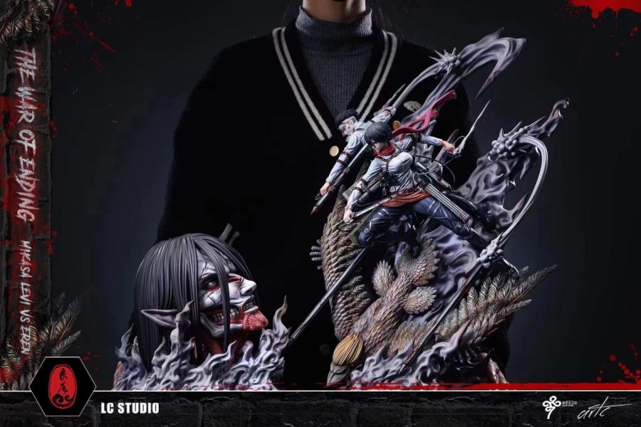 【海外代購】【55CM】良辰工作室 最終之戰 三笠兵長vs始祖巨人 巨人,GK,雕像,模型,玩具,公仔,模獸,魔獸,盒玩,新竹模型,新竹景點,火影忍者,naruto,海賊王,遊戲王,鬼滅之刃,精靈寶可夢,七龍珠,死神