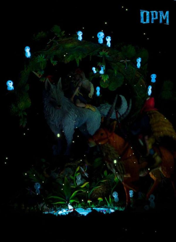 【海外代購】【50CM】OPM工作室 宮崎駿 魔法公主(可亮燈) 