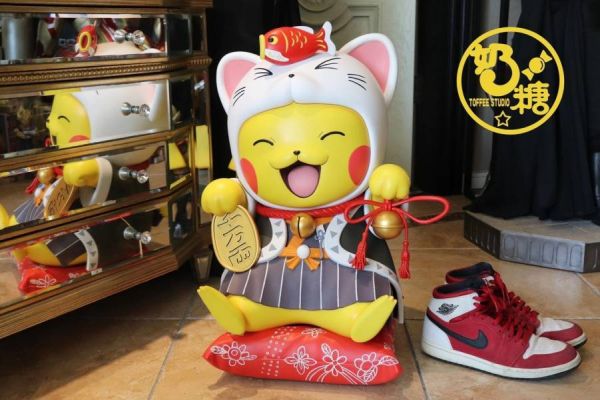 【海外代購】【61CM】奶糖 寶可夢 招財貓 皮卡丘 寶可夢,招財貓,皮卡丘,GK,雕像,模型,玩具,公仔,模獸,魔獸,盒玩,新竹景點,火影忍者,naruto,海賊王,遊戲王,鬼滅之刃,精靈寶可夢,七龍珠,死神