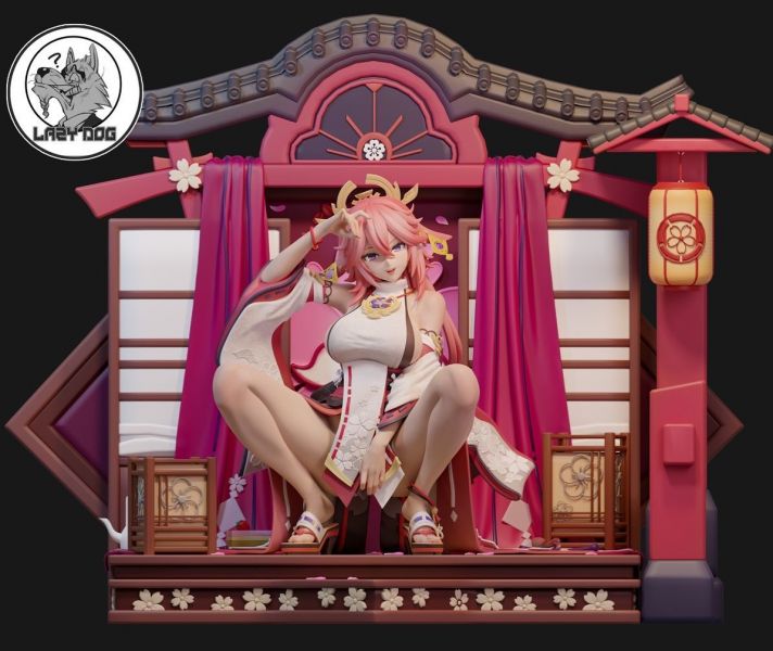 【海外代購】【38CM】lazydog  八重神子(可脫) 須佐,GK,雕像,模型,玩具,公仔,模獸,魔獸,盒玩,新竹模型,新竹景點,火影忍者,naruto,海賊王,遊戲王,鬼滅之刃,精靈寶可夢,七龍珠,死神