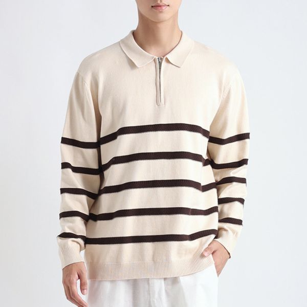 翻領拉鍊條紋長袖上衣(5色) 長袖上衣推薦,百搭長袖T恤,寬鬆長袖T恤,顯瘦長袖,素面長T,韓系長袖上衣,日系長袖T恤,情侶長袖T恤,中性長T,薄款長袖夏季必備,涼感長袖上衣,不易皺長T,厚磅長袖T恤,親膚棉質長袖,修飾身形長袖,透氣不悶長T,微落肩長袖,基本款長袖T恤,長版長袖上衣,開衩長袖設計,居家長袖T恤.運動長袖T恤,外出必備長袖,旅行長袖上衣,學生長袖推薦,街頭風長T,極簡風長袖,大地色長袖T恤,網紅愛用長T,長袖上