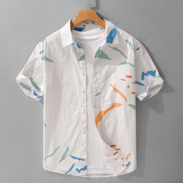 抽象拼接短袖襯衫 春夏必備花襯衫,週末出遊花襯衫,通勤襯衫,上班襯衫,約會穿搭襯衫,休閒襯衫,簡約襯衫,質感穿搭,文青風,極簡百搭,通勤,日常都好穿,極簡穿搭首選,男裝,親膚涼爽,輕量通風,適合夏日穿著,襯衫,花襯衫,長袖襯衫,短袖襯衫,質感,簡約,外套,襯衫式外套,長袖上衣,襯衫,格紋襯衫,牛仔襯衫,寬鬆襯衫