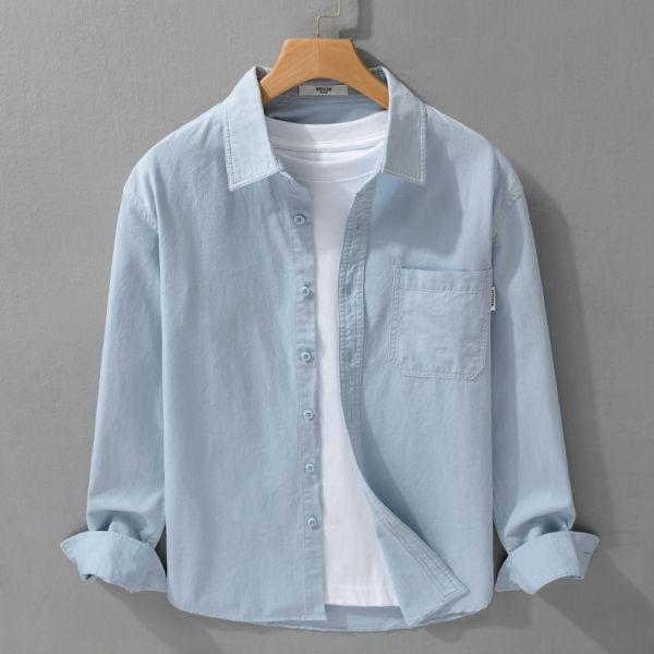 棉質單口袋質感襯衫(2色) 透氣棉麻服飾,親膚涼爽,輕量通風,適合夏日穿著,復古衣著,休閒服飾,清涼透氣,日系風格,簡約服飾,男裝,秋冬穿著,中性服飾,春夏穿著,套裝,襯衫,長褲,長袖襯衫,短袖襯衫,西裝褲,長袖,外套,質感,簡約,外套,襯衫式外套