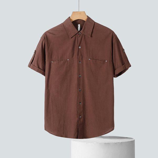 雙口袋反摺袖襯衫(2色) 通勤襯衫,上班襯衫,約會穿搭襯衫,休閒襯衫,簡約襯衫,質感穿搭,文青風,極簡百搭,通勤,日常都好穿,極簡穿搭首選,男裝,親膚涼爽,輕量通風,適合夏日穿著,襯衫,長袖襯衫,短袖襯衫,質感,簡約,外套,襯衫式外套,長袖上衣,襯衫,格紋襯衫,牛仔襯衫,寬鬆襯衫,格紋襯衫,條紋襯衫