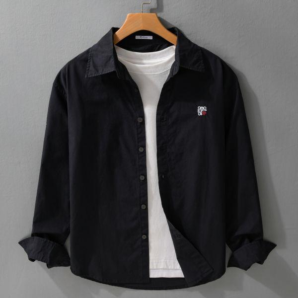 微標繡點長袖襯衫 通勤襯衫,上班襯衫,約會穿搭襯衫,休閒襯衫,簡約襯衫,質感穿搭,文青風,極簡百搭,通勤,日常都好穿,極簡穿搭首選,男裝,親膚涼爽,輕量通風,適合夏日穿著,襯衫,長袖襯衫,短袖襯衫,質感,簡約,外套,襯衫式外套,長袖上衣,襯衫,格紋襯衫,牛仔襯衫,寬鬆襯衫,格紋襯衫,條紋襯衫