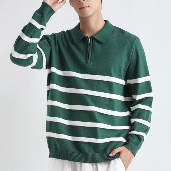 翻領拉鍊條紋長袖上衣(5色) 長袖上衣推薦,百搭長袖T恤,寬鬆長袖T恤,顯瘦長袖,素面長T,韓系長袖上衣,日系長袖T恤,情侶長袖T恤,中性長T,薄款長袖夏季必備,涼感長袖上衣,不易皺長T,厚磅長袖T恤,親膚棉質長袖,修飾身形長袖,透氣不悶長T,微落肩長袖,基本款長袖T恤,長版長袖上衣,開衩長袖設計,居家長袖T恤.運動長袖T恤,外出必備長袖,旅行長袖上衣,學生長袖推薦,街頭風長T,極簡風長袖,大地色長袖T恤,網紅愛用長T,長袖上