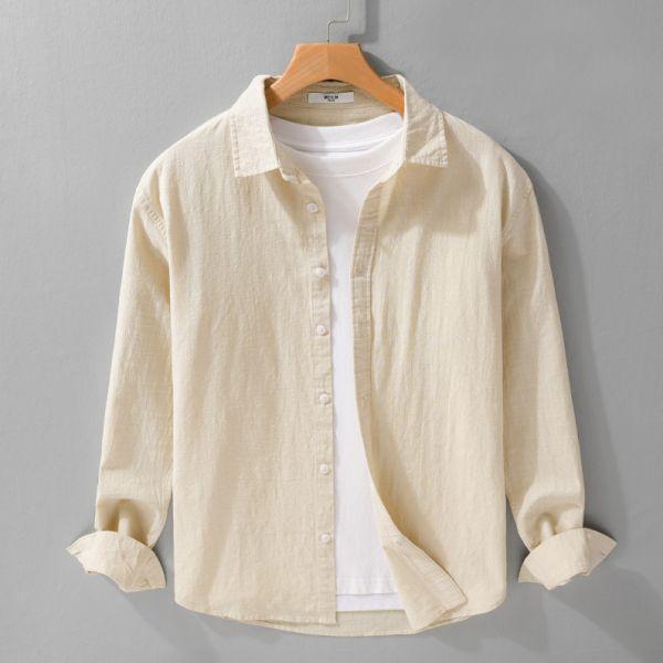 基本款百搭長袖襯衫 透氣棉麻服飾,親膚涼爽,輕量通風,適合夏日穿著,復古衣著,休閒服飾,清涼透氣,日系風格,簡約服飾,男裝,秋冬穿著,中性服飾,春夏穿著,套裝,襯衫,長褲,長袖襯衫,短袖襯衫,西裝褲,長袖,外套,質感,簡約,外套,襯衫式外套