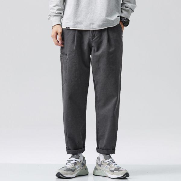 棉質直筒休閒褲 透氣棉麻服飾,親膚涼爽,輕量通風,適合夏日穿著,復古衣著,休閒服飾,清涼透氣,日系風格,簡約服飾,男裝,秋冬穿著,中性服飾,春夏穿著