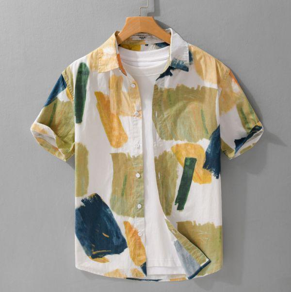 迷走印象短袖花襯衫 春夏必備花襯衫,週末出遊花襯衫,通勤襯衫,上班襯衫,約會穿搭襯衫,休閒襯衫,簡約襯衫,質感穿搭,文青風,極簡百搭,通勤,日常都好穿,極簡穿搭首選,男裝,親膚涼爽,輕量通風,適合夏日穿著,襯衫,花襯衫,長袖襯衫,短袖襯衫,質感,簡約,外套,襯衫式外套,長袖上衣,襯衫,格紋襯衫,牛仔襯衫,寬鬆襯衫