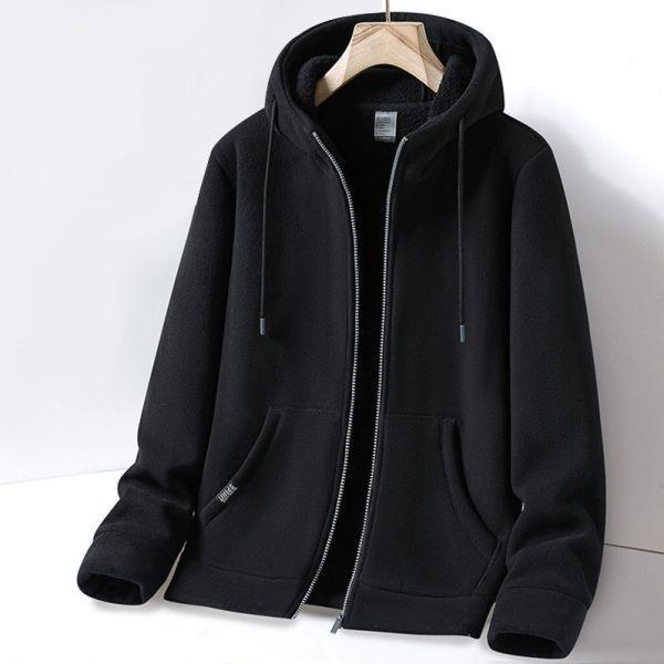 加厚搖粒絨連帽外套(2色) 透氣棉麻服飾,親膚涼爽,輕量通風,適合夏日穿著,復古衣著,休閒服飾,清涼透氣,日系風格,簡約服飾,男裝,秋冬穿著,中性服飾,春夏穿著,套裝