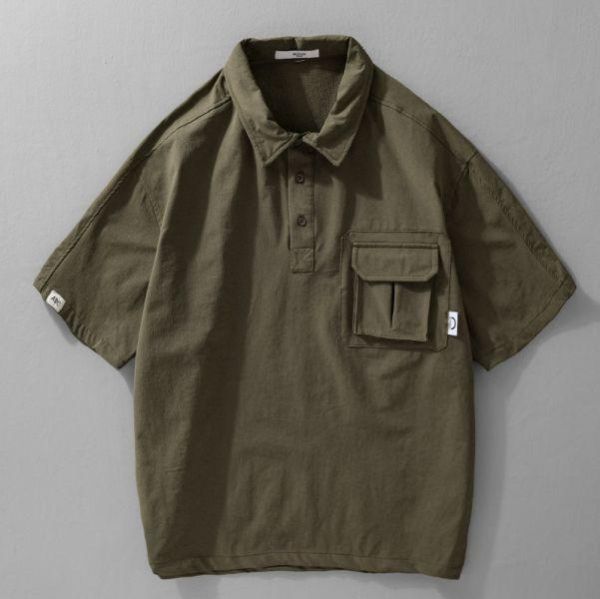翻領單口袋工裝上衣(2色) 透氣棉麻服飾,親膚涼爽,輕量通風,適合夏日穿著,復古衣著,休閒服飾,清涼透氣,日系風格,簡約服飾,男裝,秋冬穿著,中性服飾,春夏穿著,套裝,襯衫,長褲,長袖襯衫,短袖襯衫,西裝褲,長袖,外套,質感,簡約,外套,襯衫式外套