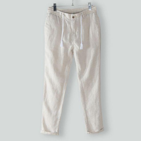 輕薄休閒直筒褲(2色) 透氣棉麻服飾,親膚涼爽,輕量通風,適合夏日穿著,復古衣著,休閒服飾,清涼透氣,日系風格,簡約服飾,男裝