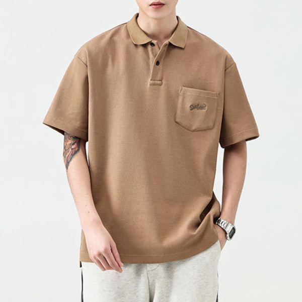 重磅單口袋polo衫 透氣棉麻服飾,親膚涼爽,輕量通風,適合夏日穿著,復古衣著,休閒服飾,清涼透氣,日系風格,簡約服飾,男裝,秋冬穿著,中性服飾,春夏穿著,套裝