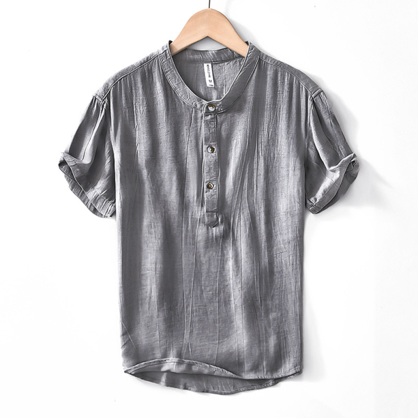 薄款半身扣上衣(3色) 透氣棉麻服飾,親膚涼爽,輕量通風,適合夏日穿著,復古衣著,休閒服飾,清涼透氣,日系風格,簡約服飾,男裝,秋冬穿著,中性服飾,春夏穿著,套裝