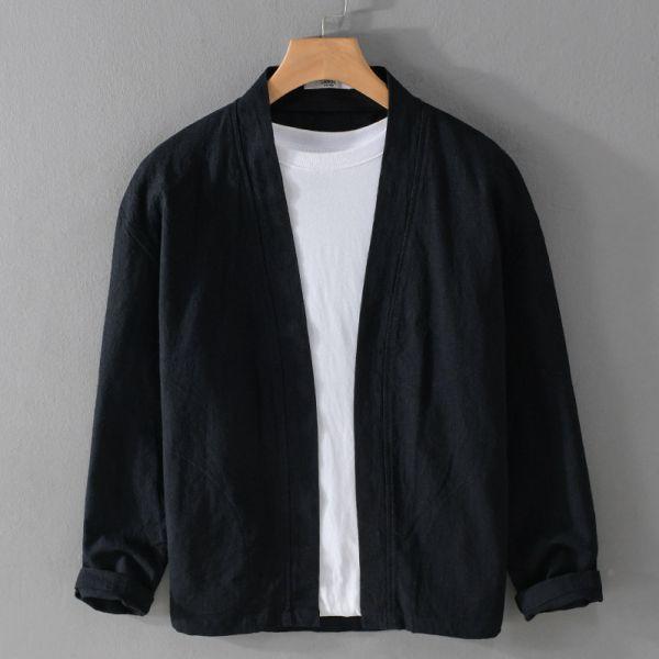 質感無扣薄外套(2色) 透氣棉麻服飾,親膚涼爽,輕量通風,適合夏日穿著,復古衣著,休閒服飾,清涼透氣,日系風格,簡約服飾,男裝,秋冬穿著,中性服飾,春夏穿著,套裝,襯衫,長褲,長袖襯衫,短袖襯衫,西裝褲,長袖,外套,質感,簡約,外套,襯衫式外套