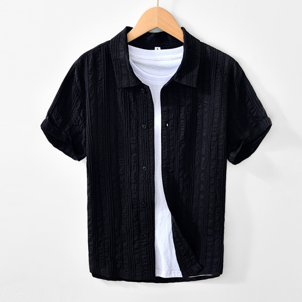 夏日翻領薄襯衫(3色) 透氣棉麻服飾,親膚涼爽,輕量通風,適合夏日穿著,復古衣著,休閒服飾,清涼透氣,日系風格,簡約服飾,男裝,秋冬穿著,中性服飾,春夏穿著,套裝