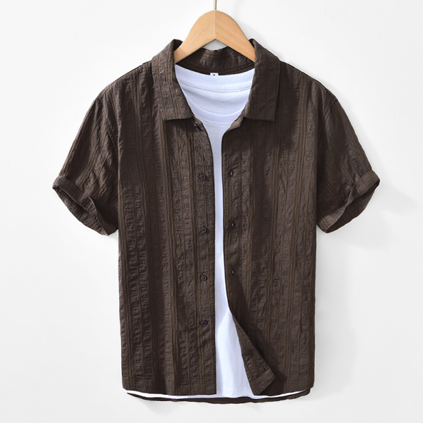 夏日翻領薄襯衫(3色) 透氣棉麻服飾,親膚涼爽,輕量通風,適合夏日穿著,復古衣著,休閒服飾,清涼透氣,日系風格,簡約服飾,男裝,秋冬穿著,中性服飾,春夏穿著,套裝