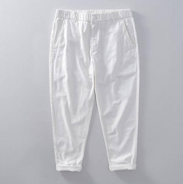 彈力休閒直筒褲 透氣棉麻服飾,親膚涼爽,輕量通風,適合夏日穿著,復古衣著,休閒服飾,清涼透氣,日系風格,簡約服飾,男裝