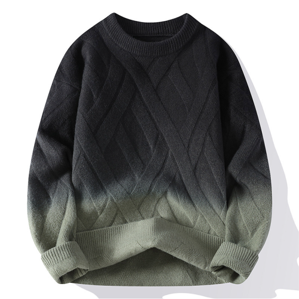 圓領漸變針織毛衣(3色) 透氣棉麻服飾,親膚涼爽,輕量通風,適合夏日穿著,復古衣著,休閒服飾,清涼透氣,日系風格,簡約服飾,男裝,秋冬穿著,中性服飾,春夏穿著,套裝,襯衫,長褲,長袖襯衫,短袖襯衫,西裝褲,長袖,外套,質感,簡約,外套,襯衫式外套
