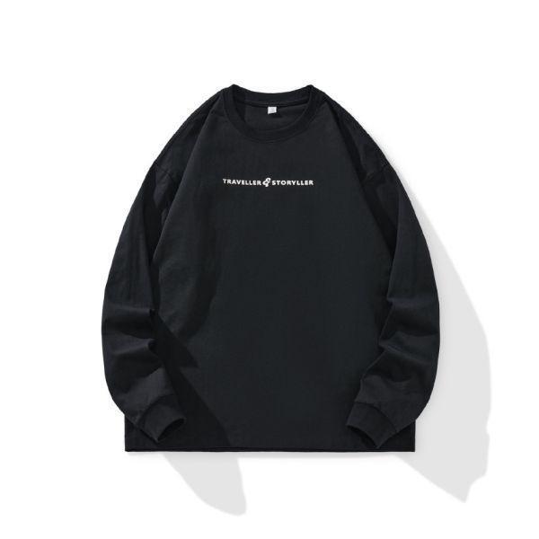 寬版圓領長袖上衣 透氣棉麻服飾,親膚涼爽,輕量通風,適合夏日穿著,復古衣著,休閒服飾,清涼透氣,日系風格,簡約服飾,男裝,秋冬穿著,中性服飾,春夏穿著,套裝