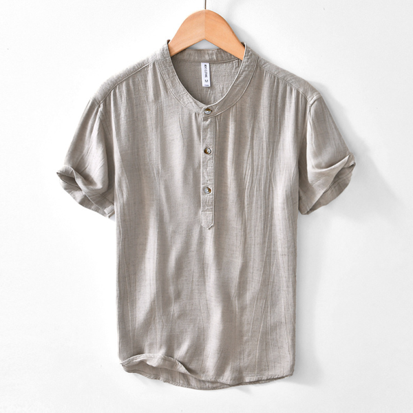 薄款半身扣上衣(3色) 透氣棉麻服飾,親膚涼爽,輕量通風,適合夏日穿著,復古衣著,休閒服飾,清涼透氣,日系風格,簡約服飾,男裝,秋冬穿著,中性服飾,春夏穿著,套裝