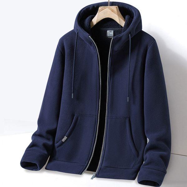 加厚搖粒絨連帽外套(2色) 透氣棉麻服飾,親膚涼爽,輕量通風,適合夏日穿著,復古衣著,休閒服飾,清涼透氣,日系風格,簡約服飾,男裝,秋冬穿著,中性服飾,春夏穿著,套裝