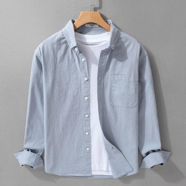 簡約單口袋質感襯衫(2色) 透氣棉麻服飾,親膚涼爽,輕量通風,適合夏日穿著,復古衣著,休閒服飾,清涼透氣,日系風格,簡約服飾,男裝,秋冬穿著,中性服飾,春夏穿著,套裝,襯衫,長褲,長袖襯衫,短袖襯衫,西裝褲,長袖,外套,質感,簡約,外套,襯衫式外套