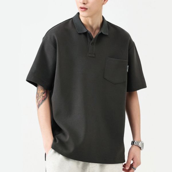 夏季翻領polo衫(2色) 透氣棉麻服飾,親膚涼爽,輕量通風,適合夏日穿著,復古衣著,休閒服飾,清涼透氣,日系風格,簡約服飾,男裝,秋冬穿著,中性服飾,春夏穿著,套裝