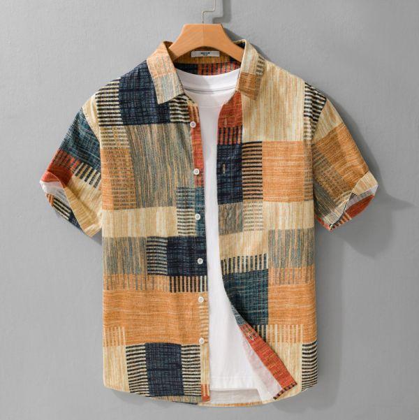 格調拼接短袖襯衫(2色) 春夏必備花襯衫,週末出遊花襯衫,通勤襯衫,上班襯衫,約會穿搭襯衫,休閒襯衫,簡約襯衫,質感穿搭,文青風,極簡百搭,通勤,日常都好穿,極簡穿搭首選,男裝,親膚涼爽,輕量通風,適合夏日穿著,襯衫,花襯衫,長袖襯衫,短袖襯衫,質感,簡約,外套,襯衫式外套,長袖上衣,襯衫,格紋襯衫,牛仔襯衫,寬鬆襯衫