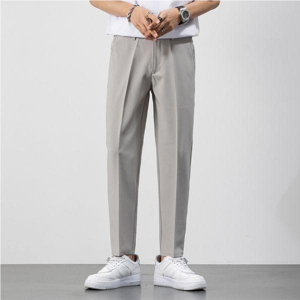 修身彈力西裝褲(3色) 透氣棉麻服飾,親膚涼爽,輕量通風,適合夏日穿著,復古衣著,休閒服飾,清涼透氣,日系風格,簡約服飾,男裝,秋冬穿著,中性服飾,春夏穿著