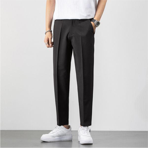 修身彈力西裝褲(3色) 透氣棉麻服飾,親膚涼爽,輕量通風,適合夏日穿著,復古衣著,休閒服飾,清涼透氣,日系風格,簡約服飾,男裝,秋冬穿著,中性服飾,春夏穿著