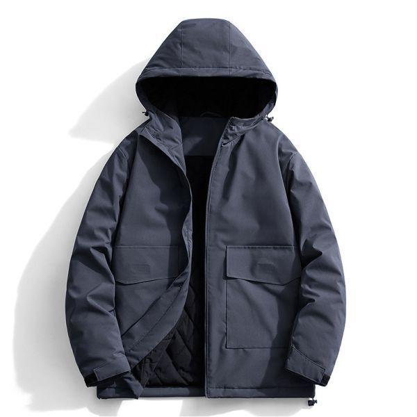 加厚雙口袋連帽防風外套(3色) 透氣棉麻服飾,親膚涼爽,輕量通風,適合夏日穿著,復古衣著,休閒服飾,清涼透氣,日系風格,簡約服飾,男裝,秋冬穿著,中性服飾,春夏穿著,套裝