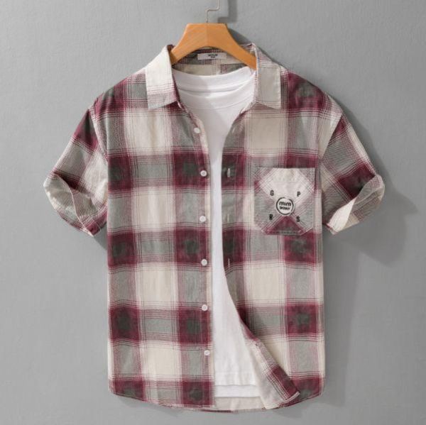 格然漸層短袖襯衫(2色) 通勤襯衫,上班襯衫,約會穿搭襯衫,休閒襯衫,簡約襯衫,質感穿搭,文青風,極簡百搭,通勤,日常都好穿,極簡穿搭首選,男裝,親膚涼爽,輕量通風,適合夏日穿著,襯衫,長袖襯衫,短袖襯衫,質感,簡約,外套,襯衫式外套,長袖上衣,襯衫,格紋襯衫,牛仔襯衫,寬鬆襯衫,格紋襯衫,條紋襯衫