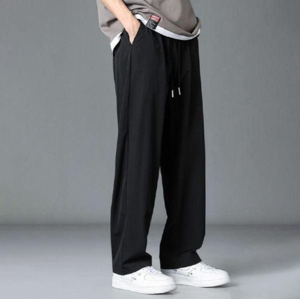寬版鬆緊腰圍長褲(2色) 透氣棉麻服飾,親膚涼爽,輕量通風,適合夏日穿著,復古衣著,休閒服飾,清涼透氣,日系風格,簡約服飾,男裝,秋冬穿著,中性服飾,春夏穿著,套裝