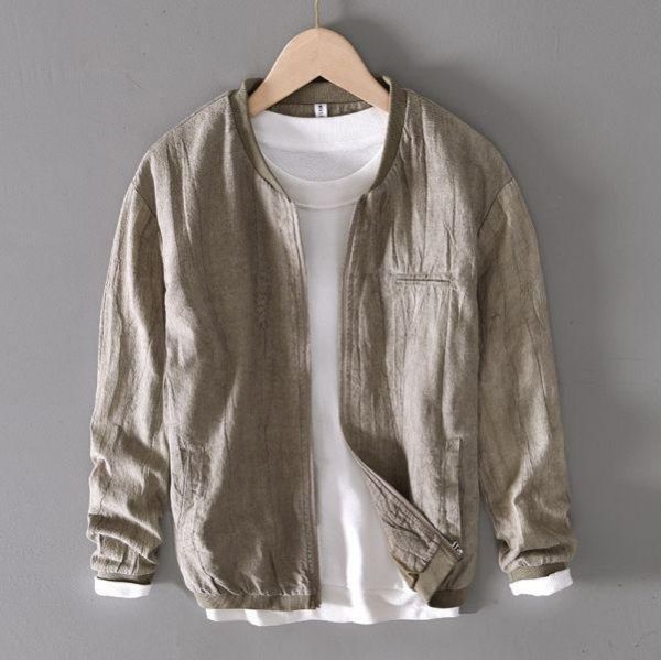 皺褶輕薄外套(3色) 透氣棉麻服飾,親膚涼爽,輕量通風,適合夏日穿著,復古衣著,休閒服飾,清涼透氣,日系風格,簡約服飾,男裝,秋冬穿著,中性服飾,春夏穿著