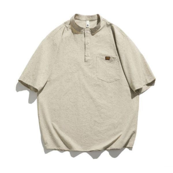 夏季亨利領短袖T恤 透氣棉麻服飾,親膚涼爽,輕量通風,適合夏日穿著,復古衣著,休閒服飾,清涼透氣,日系風格,簡約服飾,男裝,秋冬穿著,中性服飾,春夏穿著,套裝,襯衫,長褲,長袖襯衫,短袖襯衫,西裝褲,長袖,外套,質感,簡約,外套,襯衫式外套