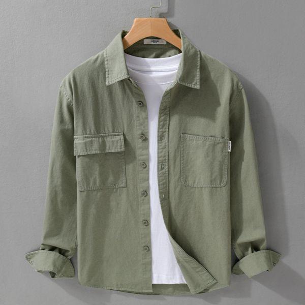 挺版雙口袋工裝襯衫(3色) 透氣棉麻服飾,親膚涼爽,輕量通風,適合夏日穿著,復古衣著,休閒服飾,清涼透氣,日系風格,簡約服飾,男裝,秋冬穿著,中性服飾,春夏穿著,套裝,襯衫,長褲,長袖襯衫,短袖襯衫,西裝褲,長袖,外套,質感,簡約,外套,襯衫式外套