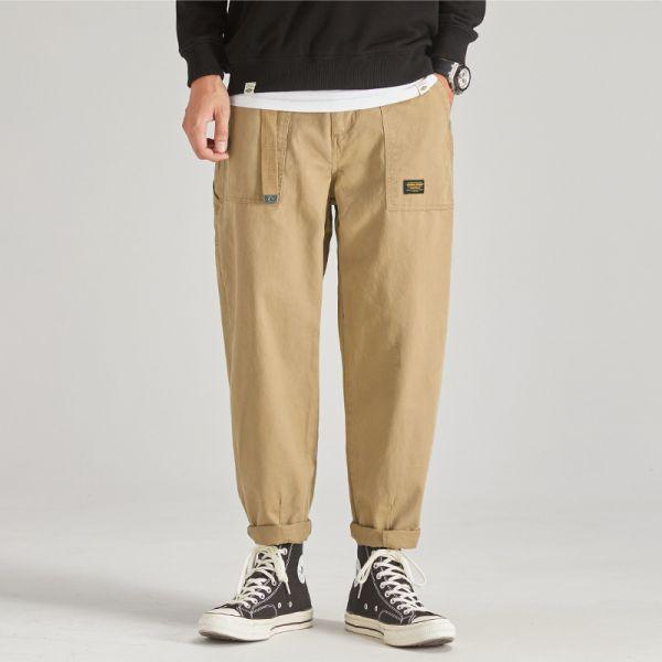 重磅工裝休閒直筒褲 透氣棉麻服飾,親膚涼爽,輕量通風,適合夏日穿著,復古衣著,休閒服飾,清涼透氣,日系風格,簡約服飾,男裝,秋冬穿著,中性服飾,春夏穿著