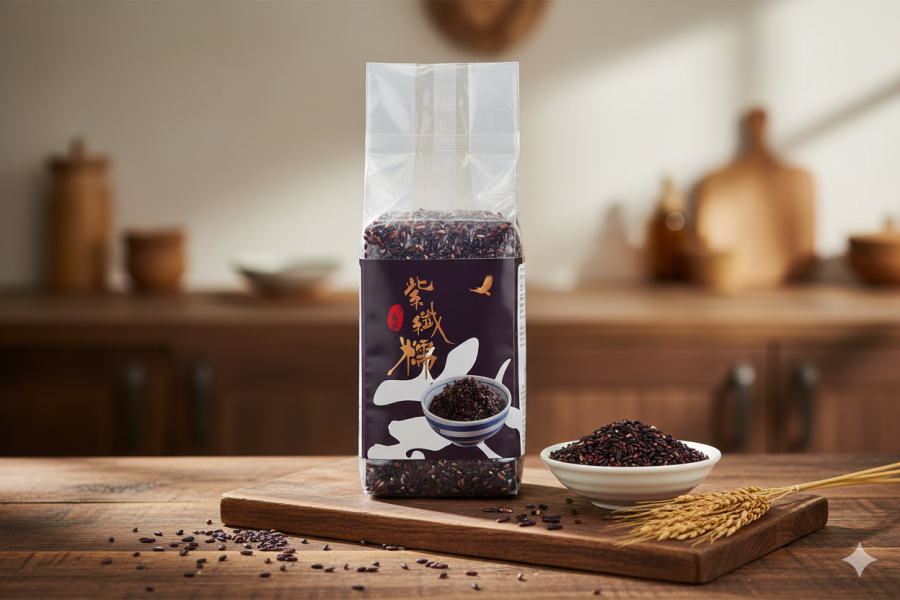 紫纖糯｜500g｜黑糯糙米/富含花青素/Q彈黏潤 紫纖糯,黑纖米母本,紫糯米,花青素糯米,天然紫米,友善耕作米,健康米飯,糯米推薦,台灣米,源天然