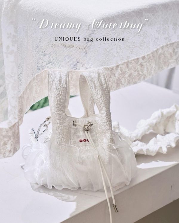 皮革水滴包-白色（現貨） 