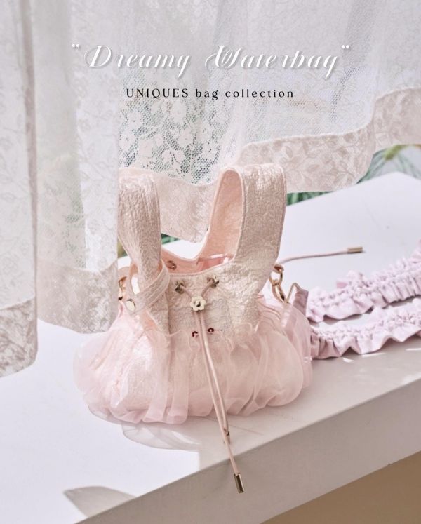皮革水滴包-粉色（現貨） 