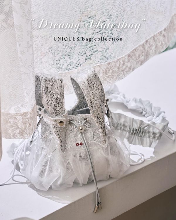 皮革水滴包-銀色（現貨） 