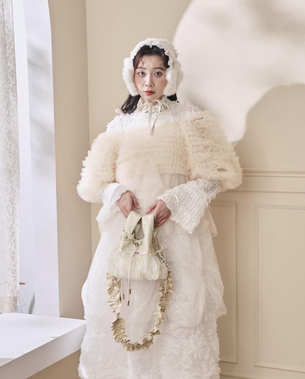 皮革水滴包-米色（現貨） 