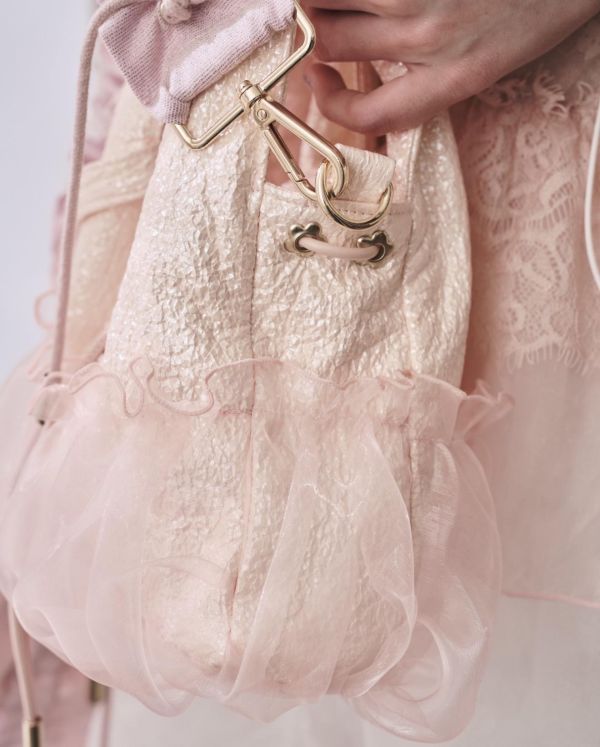 皮革水滴包-粉色（現貨） 