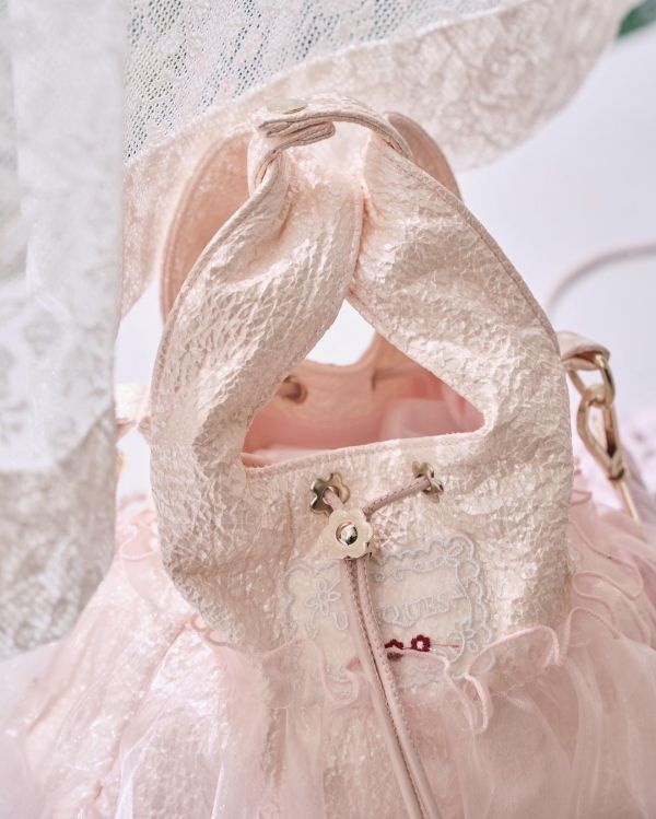 皮革水滴包-粉色（現貨） 