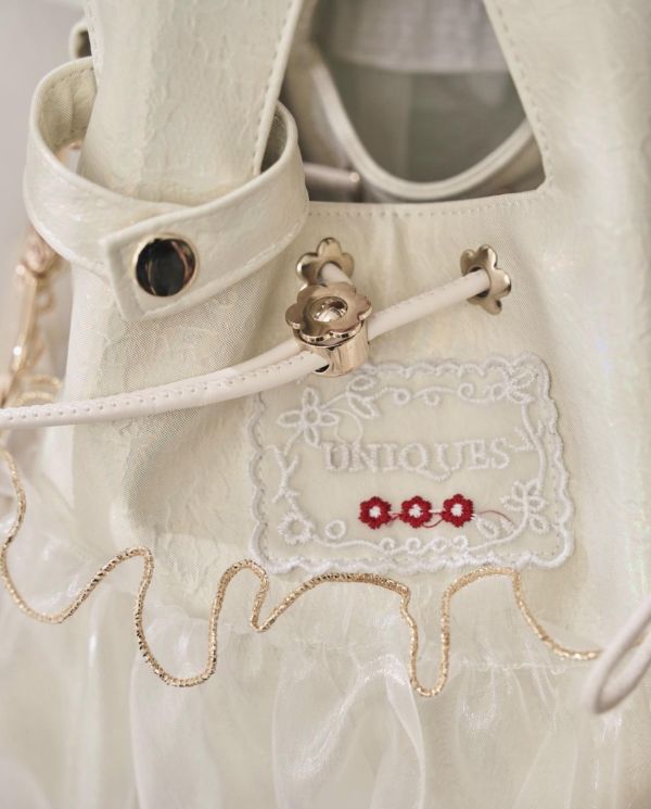 皮革水滴包-米色（現貨） 