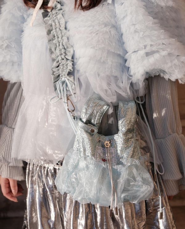 皮革水滴包-水藍色（現貨） 